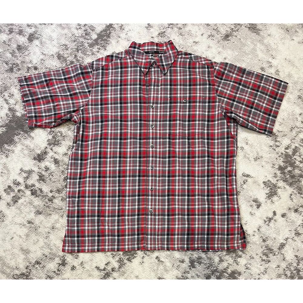 Game Guard Men's Outdoors Plaid Short Sleeve Button-Down Shirt Sz XL NWOT